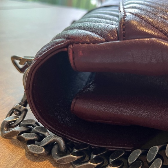 2017 Saint Laurent Large College Bag in Burgundy with Oxidized Silver Hardware - Picture 6 of 9